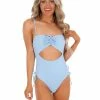Sunday Brunch Walking On Sunshine Blue One Piece Swimsuit Sale