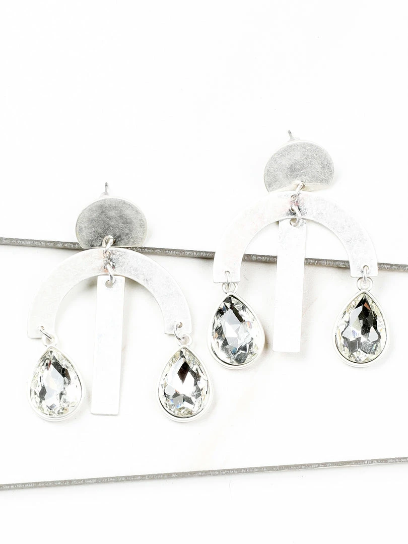 New ๐ Jewelry Geometric Silver Teardrop Dangle Earrings ๐ 1 Jewelry Geometric Silver Teardrop Dangle Earrings