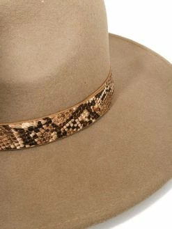 Accessories Wanderlust Khaki Snake Trim Hat Hats