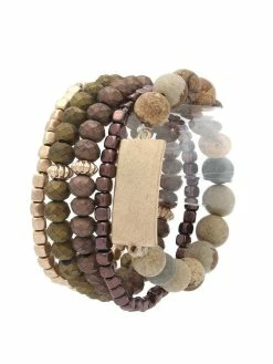 Jewelry Multi Natural Stone Stretch Bracelet Set