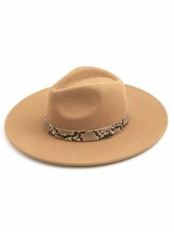 Accessories Hats Wanderlust Tan Snake Trim Hat