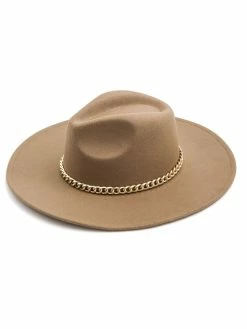Accessories Make It Fashion Brown Small Chainlink Hat
