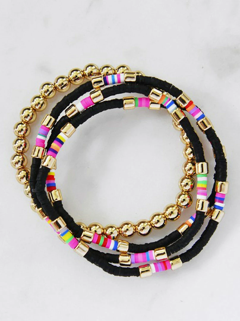 Best Pirce โ Jewelry Heishi Beaded Bracelet Set ๐ 4 Jewelry Heishi Beaded Bracelet Set