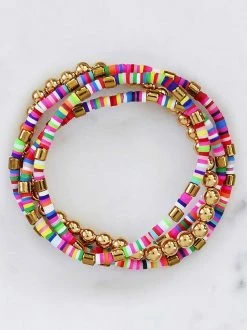 Jewelry Heishi Beaded Bracelet Set