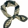 Accessories Satin Leopard Square Scarf