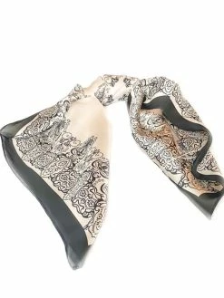Accessories Paisley Block Satin Square Scarf Hair Accessories