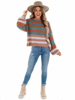 Blue B Tops Crash Course Cozy Stripe Sweater