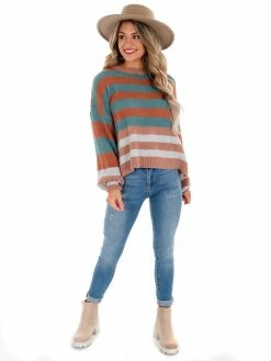 Blue B Tops Crash Course Cozy Stripe Sweater