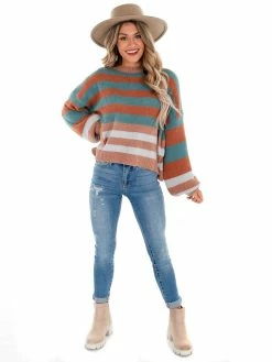 Blue B Tops Crash Course Cozy Stripe Sweater