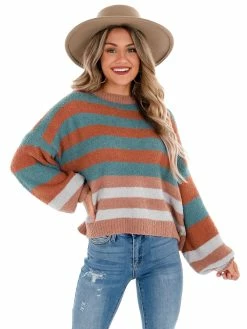 Blue B Tops Crash Course Cozy Stripe Sweater