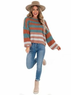 Blue B Tops Crash Course Cozy Stripe Sweater