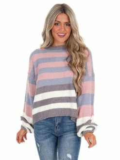 Blue B Tops Crash Course Cozy Stripe Sweater