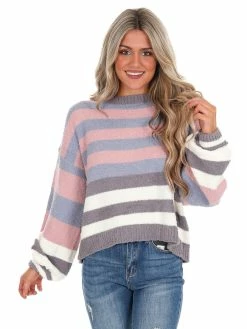 Blue B Tops Crash Course Cozy Stripe Sweater