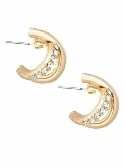 Rough Sketch Mini Double C Post Earrings