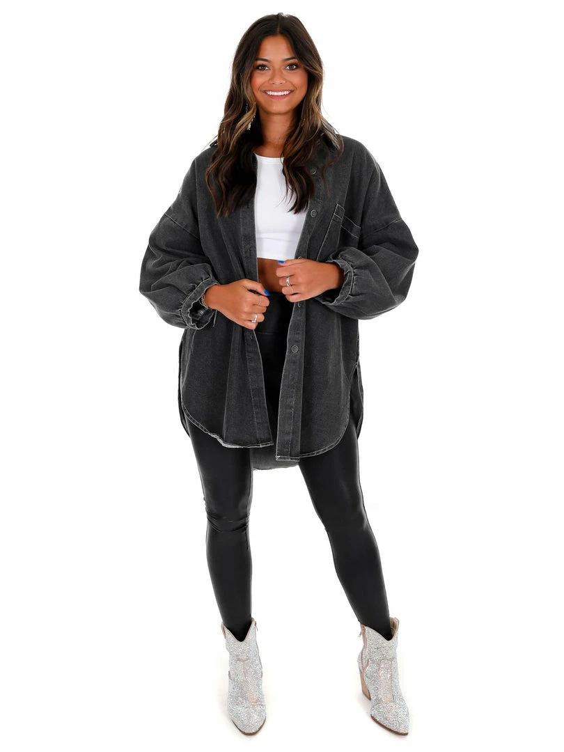 Cheap ๐ Blue B Take My Hand Rhinestone Fringe Denim ๐ Shirt ๐ฏ 4 Blue B Take My Hand Rhinestone Fringe Denim Shirt