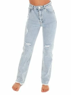 Blue B Sale Forever Young Rhinestone Light Wash Jeans