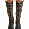 East Lion Corp Vaca Black Distress Tall Cowboy Boots