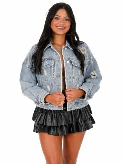 Blue B Like A Love Song Sparkling Denim Jacket