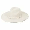 Fame Accessories Hats Unique Faux Leather Strap Fedora Hat