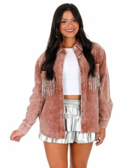 Hot Sale ๐ฏ Blue B Tops Think About It Rhinestone Fringe Corduroy Jacket ๐ 9 Blue B Tops Think About It Rhinestone Fringe Corduroy Jacket