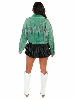 Discount 💯 Blue B For You Rhinestone Fringe Jacket 💯 18 Blue B For You Rhinestone Fringe Jacket