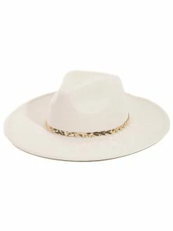 Fame Accessories Braided Snake Chain Fedora Hat Hats