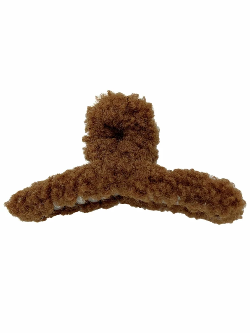 Budget 🥰 Accessories Solid Sherpa Claw Clip Hair Accessories ❤️ 2 Accessories Solid Sherpa Claw Clip Hair Accessories