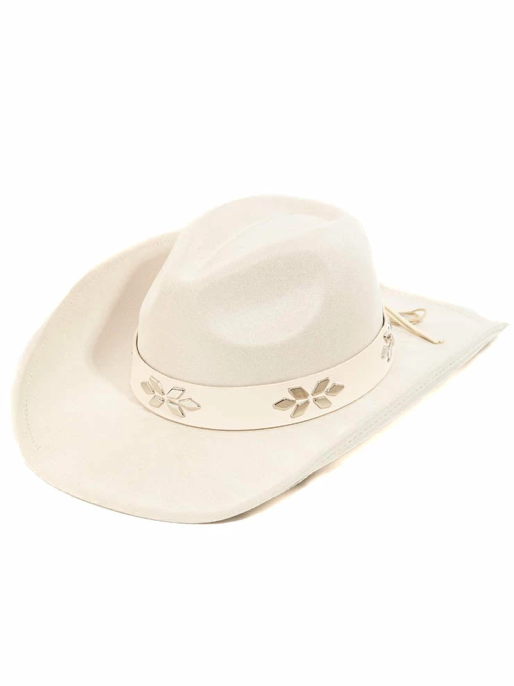 Flash Sale ๐ Fame Accessories Flower Strap Cowboy Hat ๐ 1 Fame Accessories Flower Strap Cowboy Hat