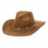 Fame Accessories Hats Metallic Flower Charm Band Cowboy Hat