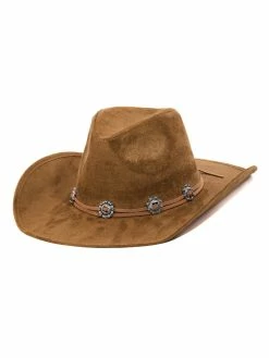 Fame Accessories Hats Metallic Flower Charm Band Cowboy Hat