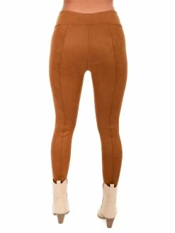 Spanx Rich Camel Faux Suede Leggings