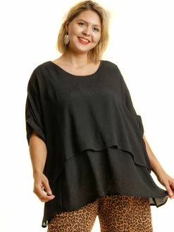 Apparel-Curvy Girl Curvy Lots Of Layers Tunic