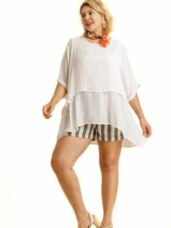 Apparel-Curvy Girl Curvy Lots Of Layers Tunic