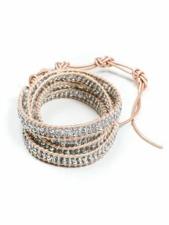 Jewelry Argent Leather Wrap Bracelet