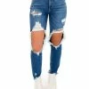 Cello Step Up Medium High Rise Cut Out Skinny Jean