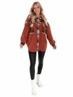 Cheap 🎉 Illa Illa Daydreaming Fleece Contrast Shacket 🤩 29 Illa Illa Daydreaming Fleece Contrast Shacket