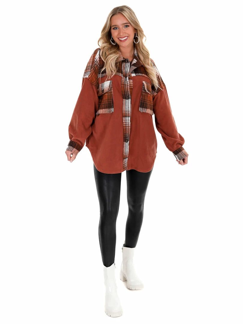 Cheap 🎉 Illa Illa Daydreaming Fleece Contrast Shacket 🤩 9 Illa Illa Daydreaming Fleece Contrast Shacket