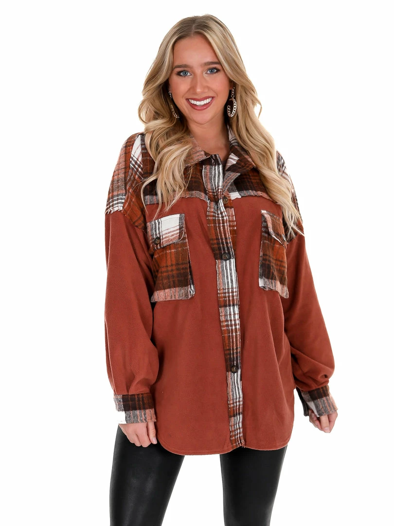 Cheap 🎉 Illa Illa Daydreaming Fleece Contrast Shacket 🤩 12 Illa Illa Daydreaming Fleece Contrast Shacket