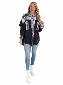 Cheap 🎉 Illa Illa Daydreaming Fleece Contrast Shacket 🤩 36 Illa Illa Daydreaming Fleece Contrast Shacket