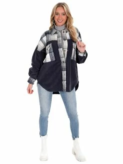 Cheap 🎉 Illa Illa Daydreaming Fleece Contrast Shacket 🤩 38 Illa Illa Daydreaming Fleece Contrast Shacket