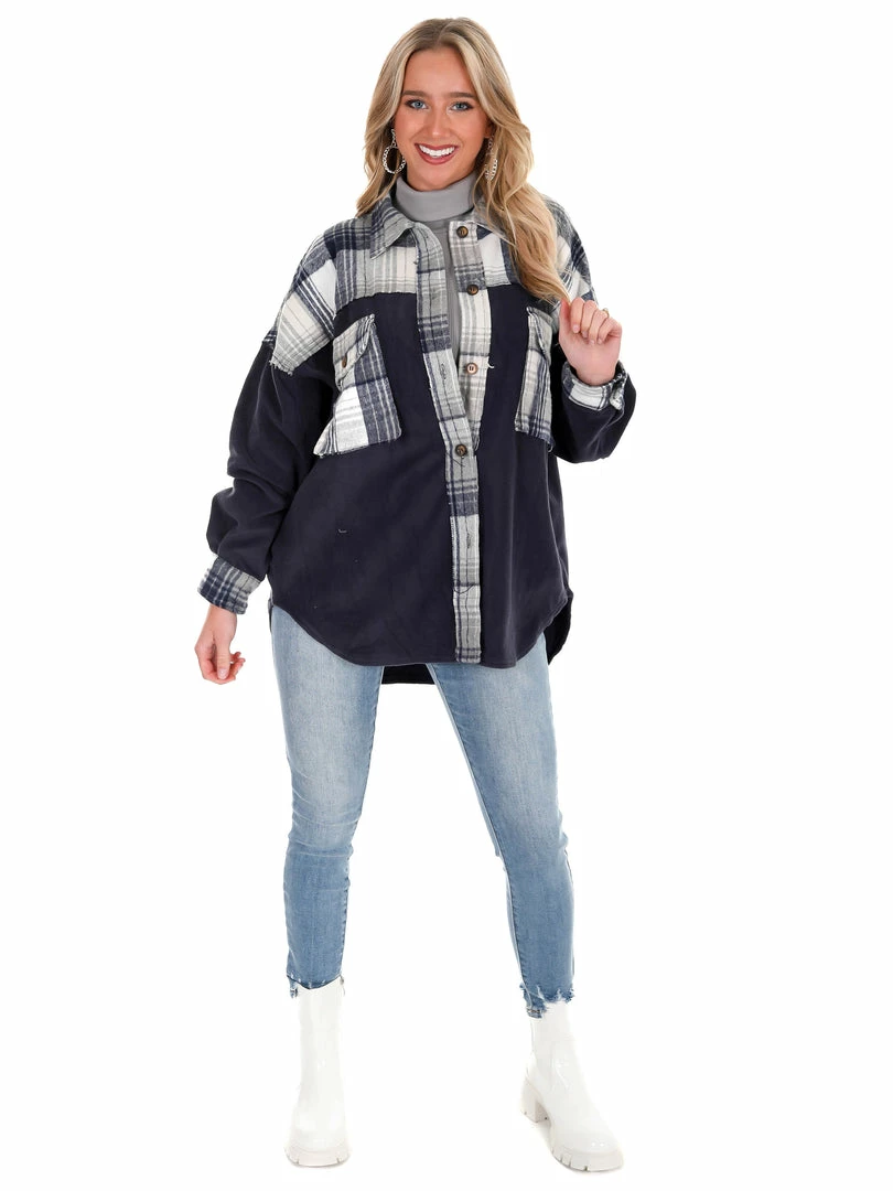 Cheap 🎉 Illa Illa Daydreaming Fleece Contrast Shacket 🤩 18 Illa Illa Daydreaming Fleece Contrast Shacket