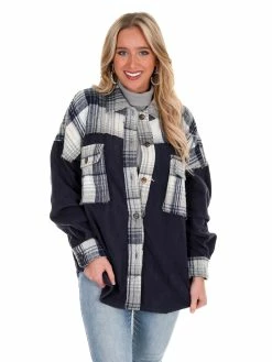 Cheap 🎉 Illa Illa Daydreaming Fleece Contrast Shacket 🤩 39 Illa Illa Daydreaming Fleece Contrast Shacket