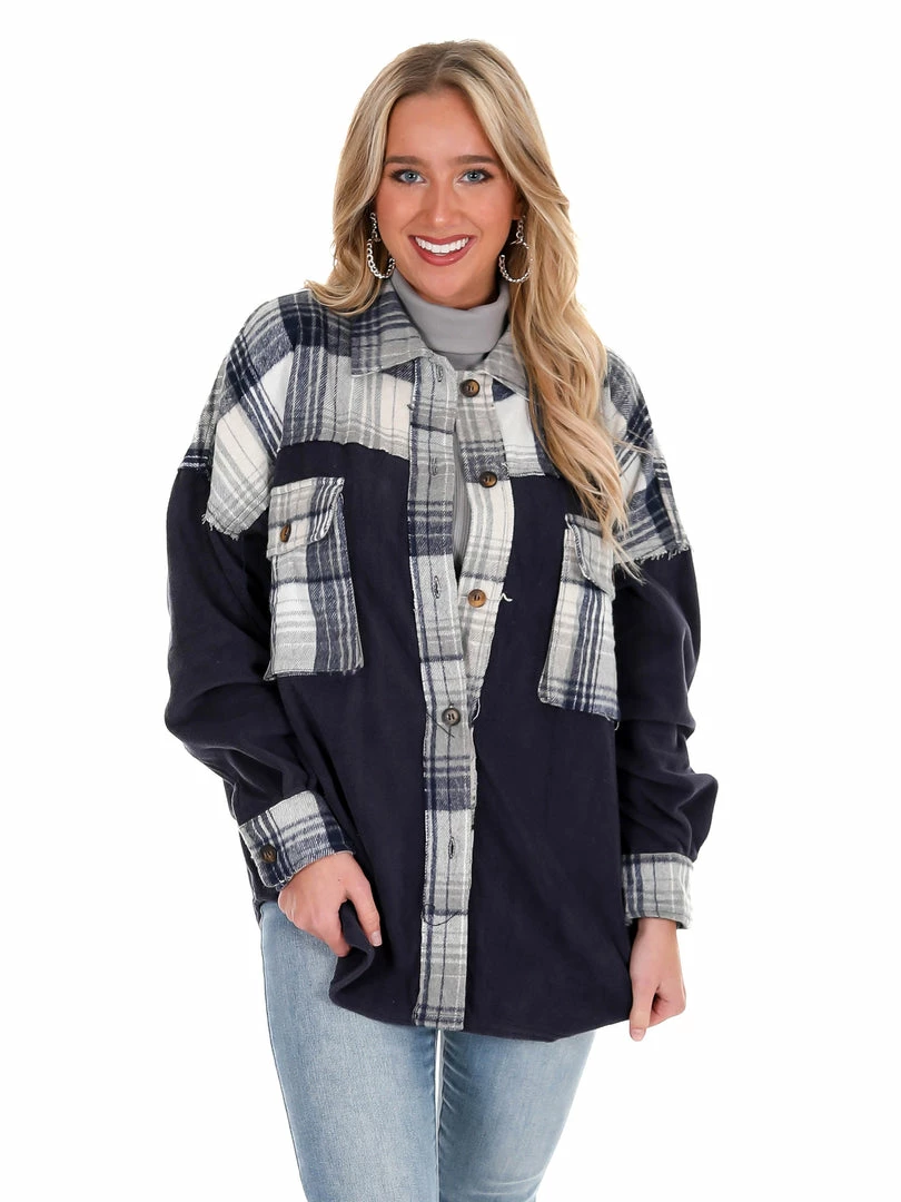 Cheap 🎉 Illa Illa Daydreaming Fleece Contrast Shacket 🤩 19 Illa Illa Daydreaming Fleece Contrast Shacket