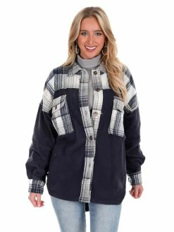 Cheap 🎉 Illa Illa Daydreaming Fleece Contrast Shacket 🤩 35 Illa Illa Daydreaming Fleece Contrast Shacket