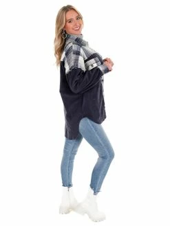 Cheap 🎉 Illa Illa Daydreaming Fleece Contrast Shacket 🤩 40 Illa Illa Daydreaming Fleece Contrast Shacket