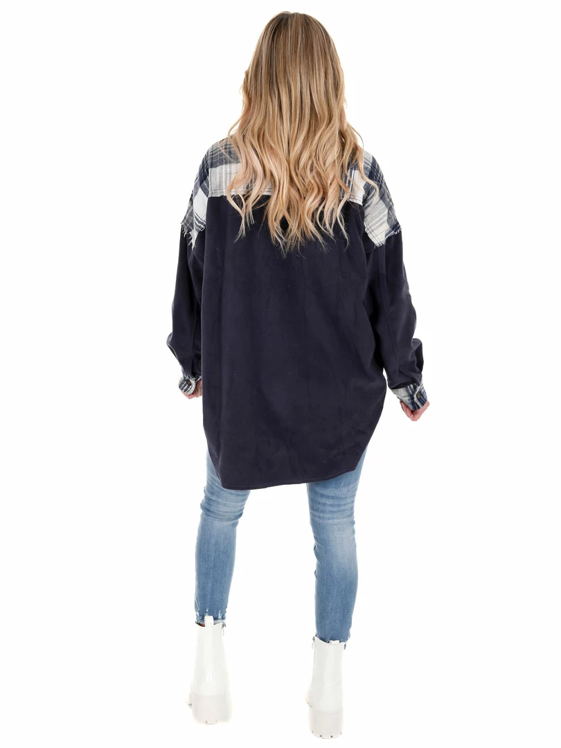 Cheap 🎉 Illa Illa Daydreaming Fleece Contrast Shacket 🤩 21 Illa Illa Daydreaming Fleece Contrast Shacket