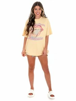 Livy Lu Rolling Stones World's Greatest Band Thrifted Tee T-Shirts