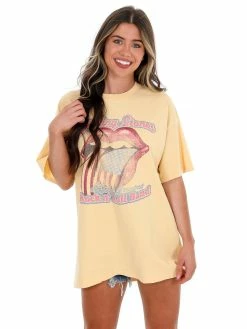 Livy Lu Rolling Stones World's Greatest Band Thrifted Tee T-Shirts