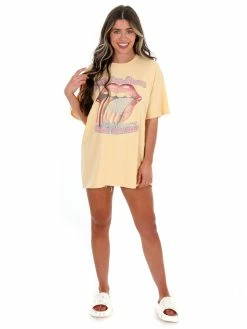 Livy Lu Rolling Stones World's Greatest Band Thrifted Tee T-Shirts