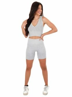 NikiBiki Bigger Picture V-Neck Crop Top Tops